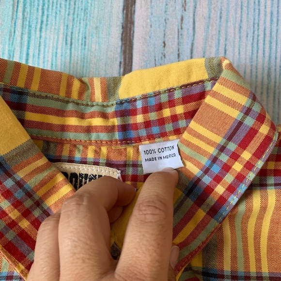 Panhandle rough stock Plaid Sleeveless collar Button-Up Shirt - Picture 7 of 8